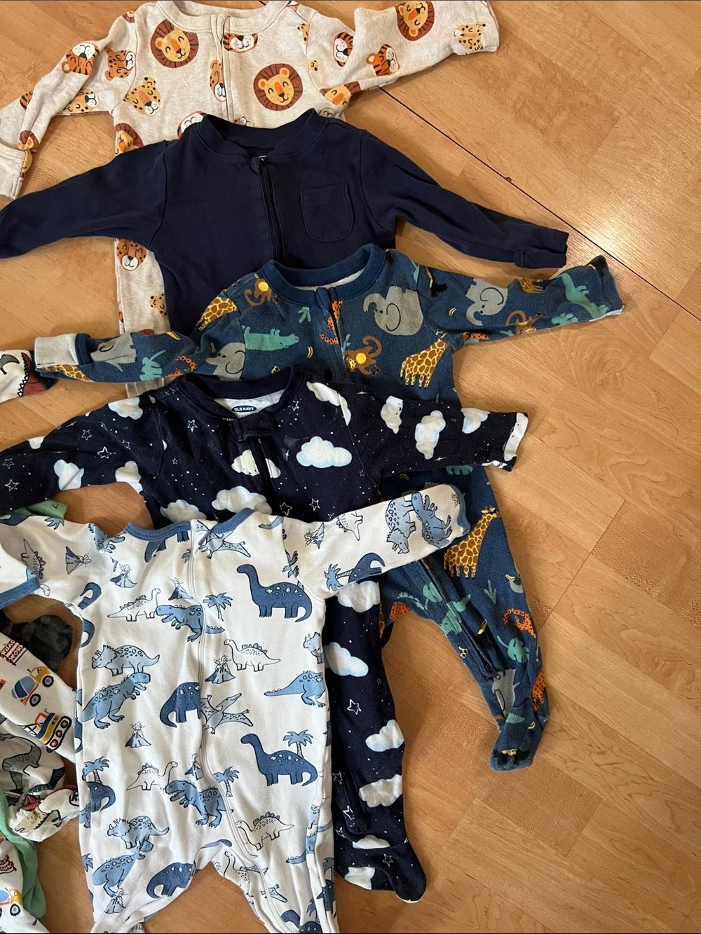 Lot of 9 Sleep n Play Footie Pajamas Old Navy Wonder Nation 3-6M 6M